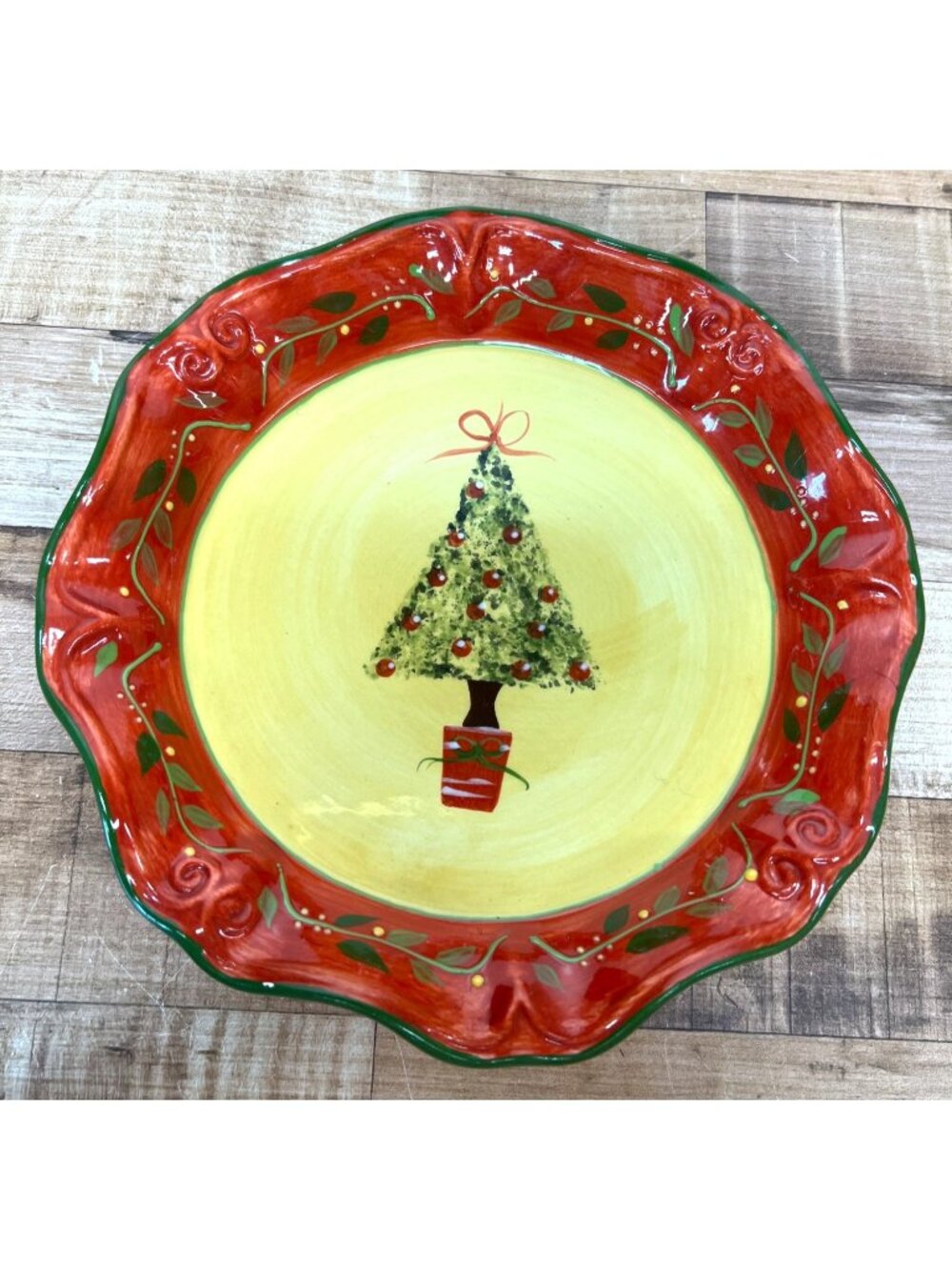 Noel In Provence Ambiance Christmas Tree Ceramic Plate 8"
